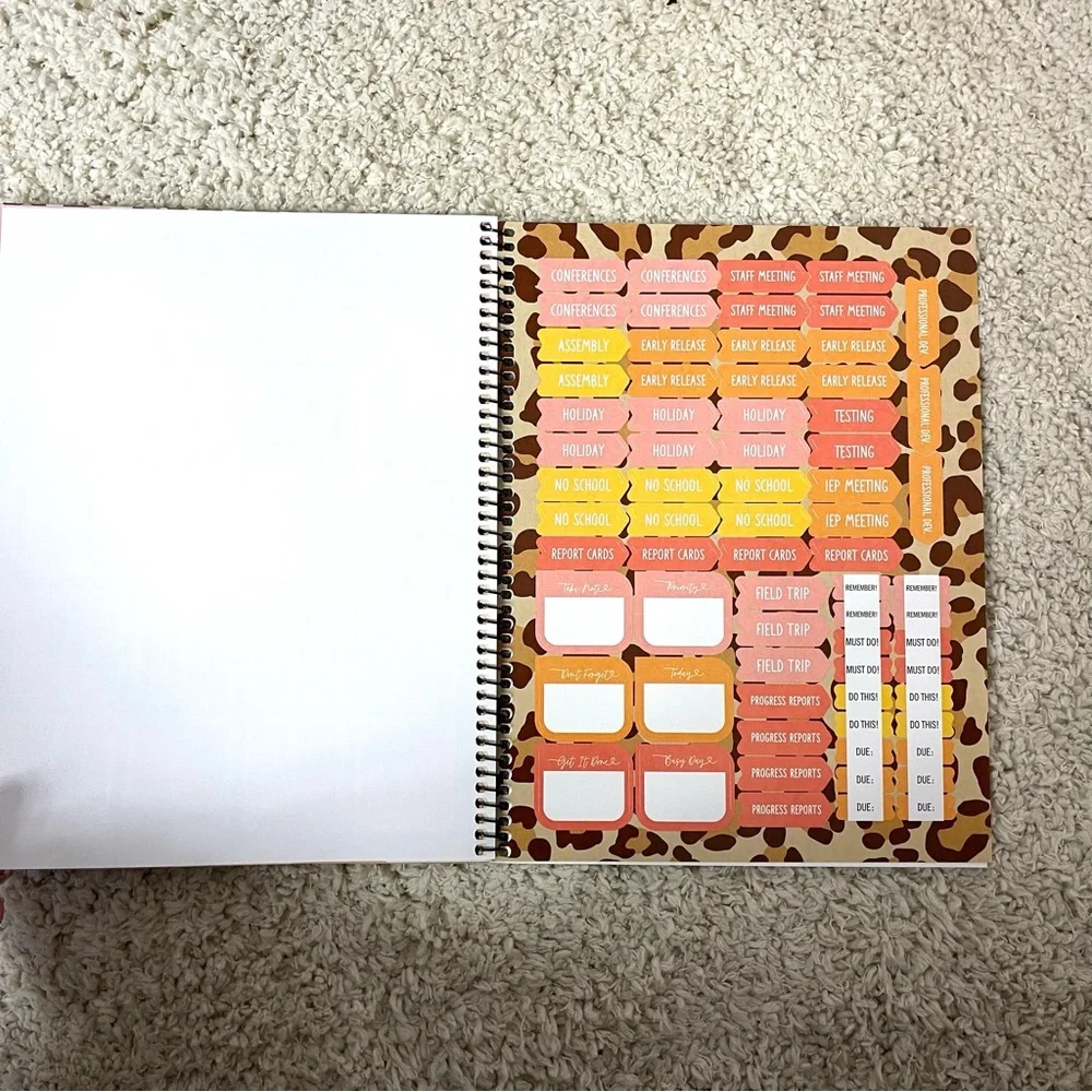 Animal Print Teacher Planner